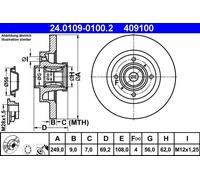 ATE Discofreno 24.0109-0100.2
