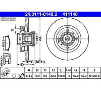 ATE Discofreno 24.0111-0148.2