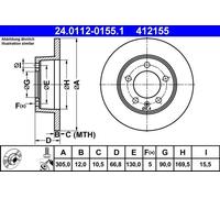 ATE Discofreno 24.0112-0155.1