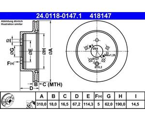 ATE Discofreno 24.0118-0147.1
