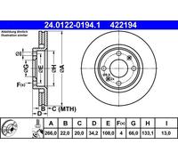 ATE Discofreno 24.0122-0194.1