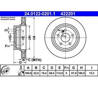 ATE Discofreno 24.0122-0201.1