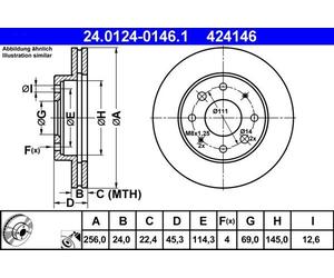 ATE Discofreno 24.0124-0146.1