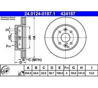ATE Discofreno 24.0124-0187.1