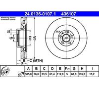 ATE Discofreno 24.0136-0107.1
