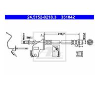 ATE Flessibile Del Freno Posteriore Sinistra per Opel Astra H Cc 24.5152-0218.3
