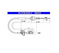 ATE Flessibile Freno, Controllo Frizione Fiat 500C Panda Ford Ka