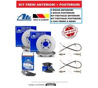 ATE KIT FRENI ANTERIORI + POSTERIORI DISCHI E PASTIGLIE + CAVI FRENO 2 ALFA 147