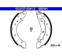 ATE Kit ganasce freno 03.0137-0341.2 diametro 229 mm 42 mm E1 90R-011043/022 con leva