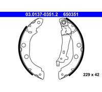ATE Kit ganasce freni 03.0137-0351.2 - posteriore a tamburo per Kangoo Kubistar Primera