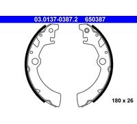 ATE Kit ganasce freno 03.0137-0387.2 diametro 180 mm 26 mm E1 90R-011043/196 senza leva