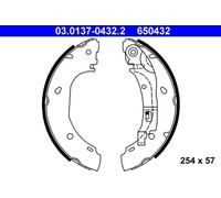 ATE Kit ganasce freno per CITROËN FIAT PEUGEOT PIAGGIO 03.0137-0432.2