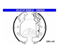 ATE Kit Ganasce Freno Posteriore per Opel Astra H L48 A04 L35 L08
