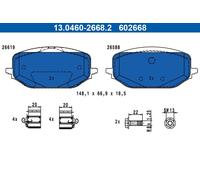 ATE Kit pastiglie freni Anteriore per OPEL GRANDLAND X (A18) per DS DS 4 II
