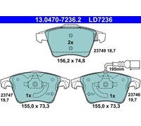 ATE Kit pastiglie freni Anteriore per VW Transporter V Van (7HA, 7HH, 7EA, 7EH)