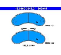 ATE Kit pastiglie freno, Freno a disco 13.0460-3945.2
