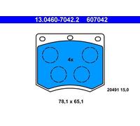 ATE Kit pastiglie freno, Freno a disco 13.0460-7042.2
