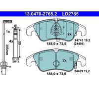 ATE Kit pastiglie freno, Freno a disco 13.0470-2765.2