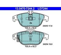 Set di pastiglie freno ATE 13.0470-7244.2, posteriore, Ceramica