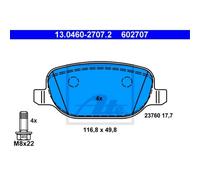 ATE Pastiglie Freno 13.0460-2707.2 Ceppi Freno per Lancia Thesis 841AX