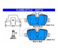 ATE Pastiglie Freno 13.0460-2713.2 Ceppi Freno per Mini Countryman R60