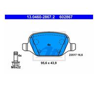 ATE Pastiglie Freno 13.0460-2867.2 Ceppi Freno per Lancia Lybra Sw 839BX