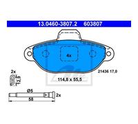 ATE Pastiglie Freno 13.0460-3807.2 Ceppi Freno per Fiat Panda 169