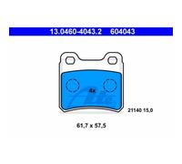 ATE Pastiglie Freno 13.0460-4043.2 Ceppi Freno per Opel Chris Un 85_