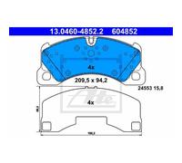 ATE Pastiglie Freno 13.0460-4852.2 Ceppi Freno per Porsche Macan 95B