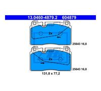 ATE Pastiglie Freno 13.0460-4879.2 Ceppi Freno per Porsche Macan 95B