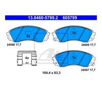 ATE Pastiglie Freno 13.0460-5799.2 Ceppi Freno per Hyundai H-1 Viaggi Tq