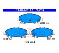 ATE Pastiglie Freno 13.0460-5813.2 Ceppi per Toyota Corolla Verso Zer _ Zze _