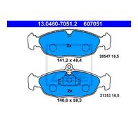 ATE Pastiglie Freno 13.0460-7051.2 Ceppi Freno per Vauxhall Nova Cc S83