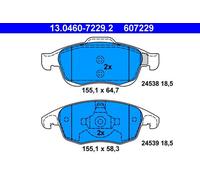 Kit pastiglie freno, Freno a disco ATE 13046072292 compatibile con CITROËN PEUGE