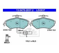 ATE Pastiglie Freno 13.0470-2837.2 Ceppi Freno per Seat Exeo Pezzi 3R5