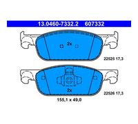 ATE Pastiglie Freno Anteriore per Dacia Logan 2 MCV 2 Sandero 2 Renault Clio
