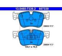 ATE Pastiglie Freno Anteriore per Opel Grandland X 75 1.2 1.6 Turbo D Combinato