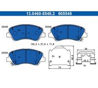 Pastiglie freno 13.0460-5548.2 ATE per KIA HYUNDAI