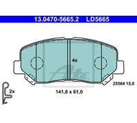 ATE Pastiglie Freno Bremsbelegsatz Frontale Adatto A per Mazda