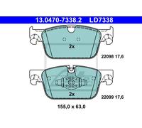 ATE Pastiglie Freno Bremsbelegsatz Frontale Adatto A per Volvo V90 II S90