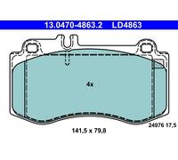 Set di pastiglie freno, freno a disco ATE 13.0470-4863.2, Anteriore