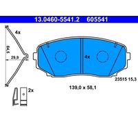 ATE Pastiglie Freno Kit per Mitsubishi Eclissi Cross Gk _ Gk