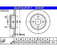 Set di pastiglie freno ATE 13.0460-4700.2, anteriore