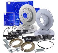 ATE Set di freni +dischi freno anteriori ¯ 300mm ventilati +posteriori ¯ 300mm ventilati e pastiglie freno anteriori +posteriori e ganasce freno Compatibile con BMW Serie 1, Serie 3, Serie 4