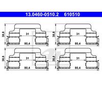 ATE Set Pastiglie Freno Anteriore Per VW Polo 9N_ 9A4 9A2 9N2 6V5