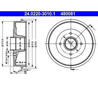 ATE 24022030101 Tamburo del freno