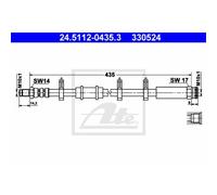 ATE Tubo Frenante Anteriore Per Fiat Ducato Pritsche/Fahrgestell Kasten