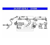 Ate Tubo Frenante Posteriore Sinistro Per Opel Meriva Zafira B Astra G CC