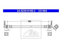 Ate Tubo Frenante Posteriore Sinistro Per Renault Kangoo/Grand Kangoo Be Bop