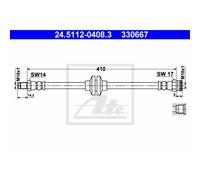 Ate Tubo Freno Linea Freno Posteriore Per Alfa Romeo 147 24.5112-0408.3